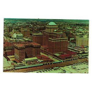 Vintage Atlantic City Postcard Chalfonte Haddon Hall Aerial View Resort Vacation